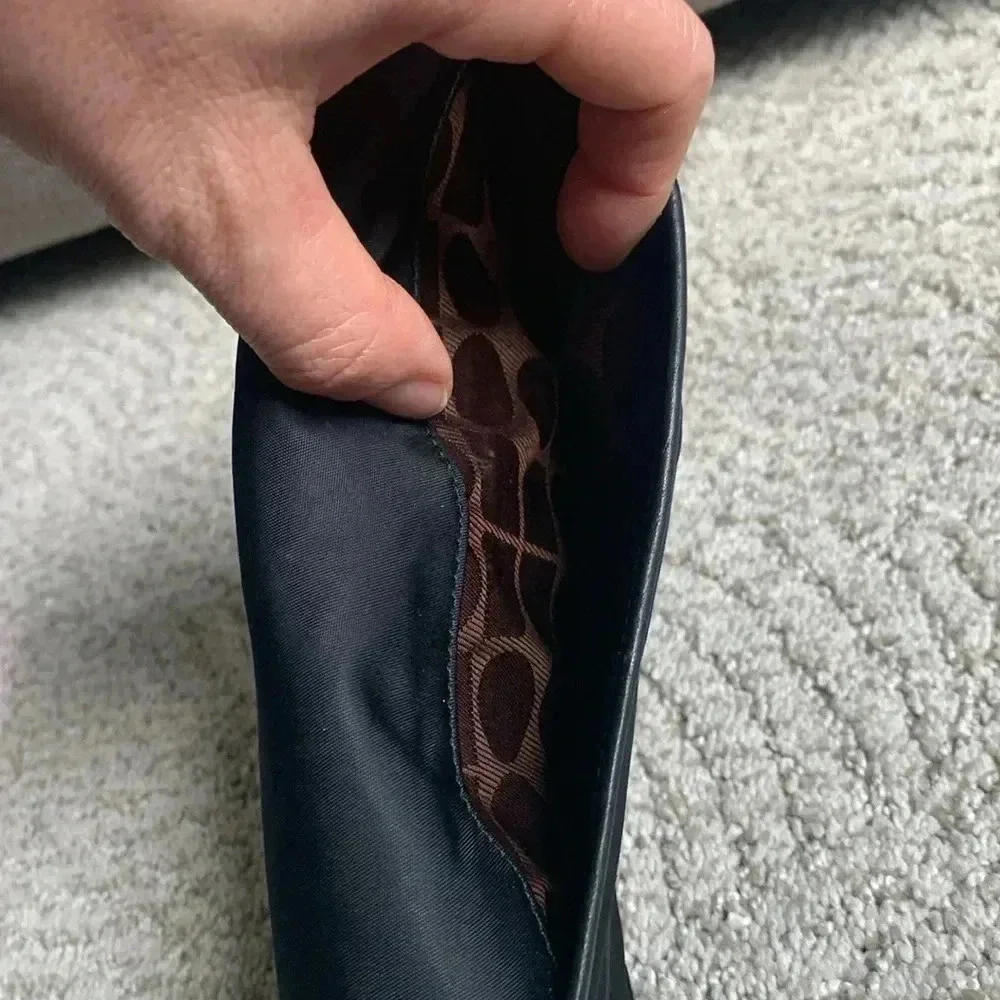 Kate Spade black nylon and leather wallet